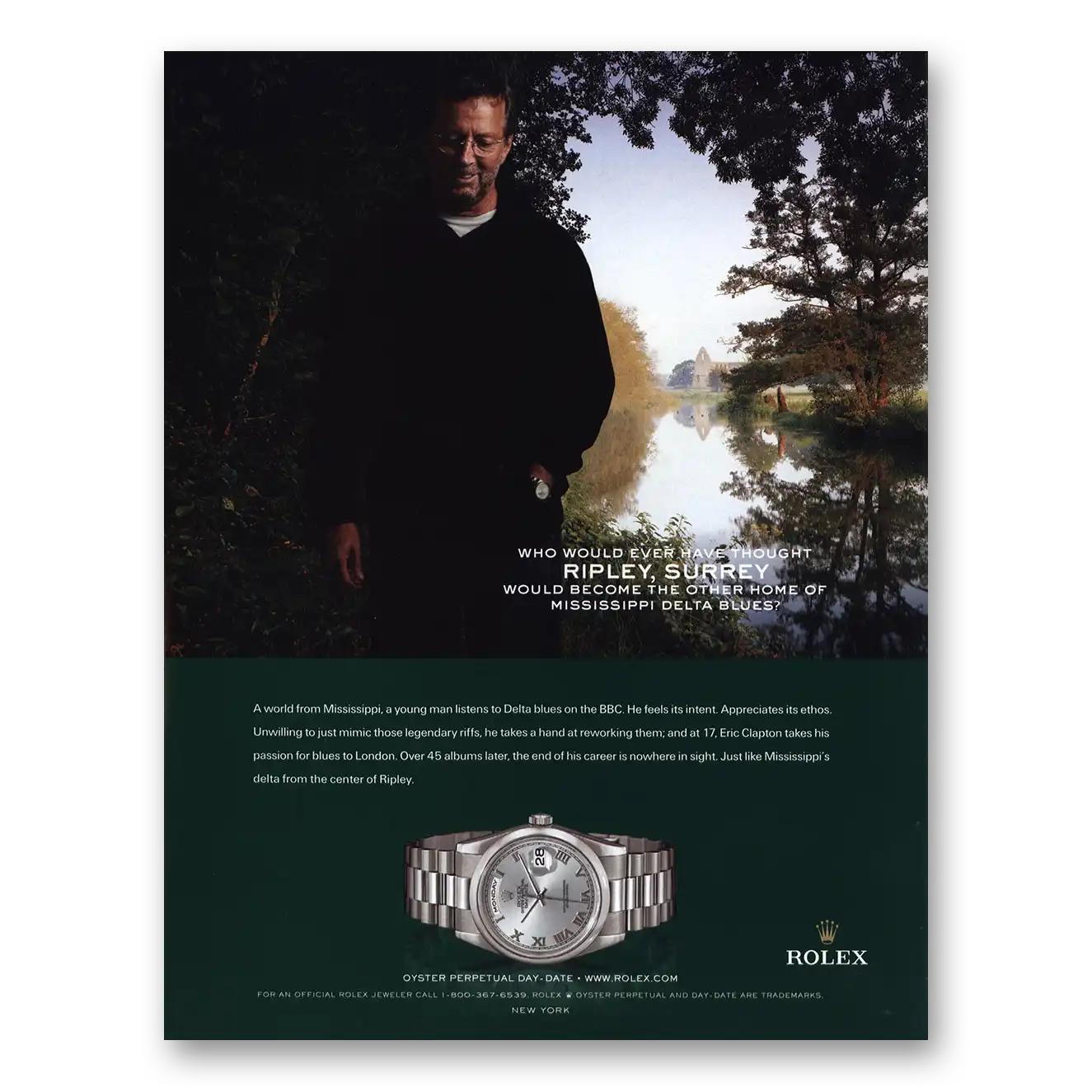 2005 Rolex Oyster Perpetual Ripley Surrey Vintage Magazine Print Ad