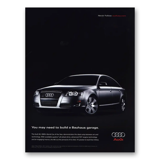 2006 Audi May Need to Build Bauhaus Garage Vintage Magazine Print Ad