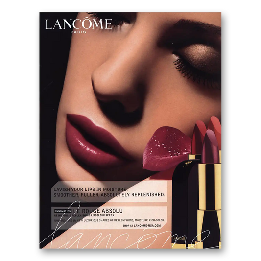 2006 Lancome Lavish Your Lips Vintage Magazine Print Ad