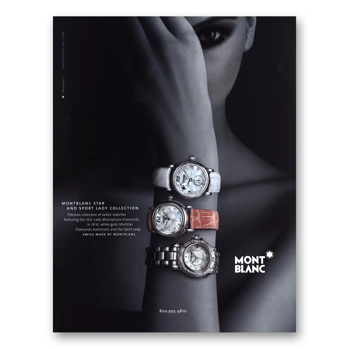 2006 Montblanc Star and Sport Lady Watch Collection Vintage Magazine Print Ad