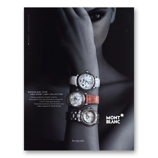 2006 Montblanc Star and Sport Lady Watch Collection Vintage Magazine Print Ad