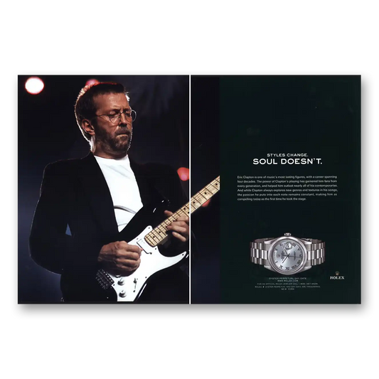 2006 Rolex Eric Clapton Styles Change Vintage Magazine Print Ad