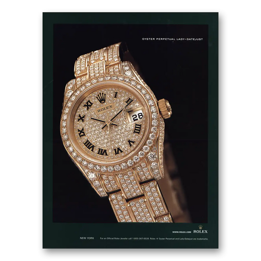 2006 Rolex Oyster Perpetual Lady Datejust Vintage Magazine Print Ad