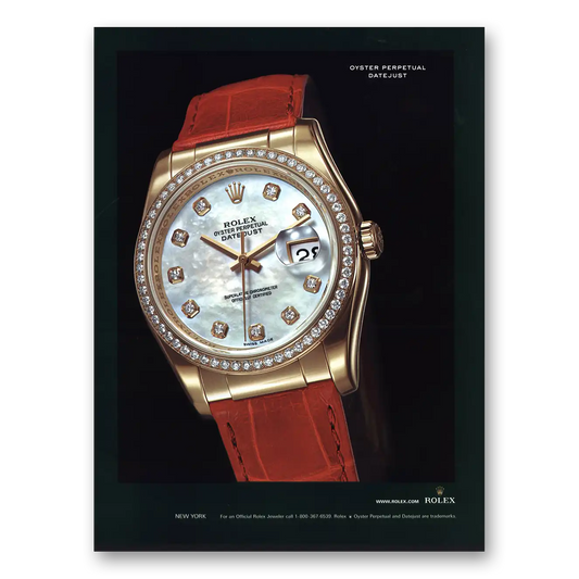 2006 Rolex Oyster Perpetual Datejust Watch Vintage Magazine Print Ad