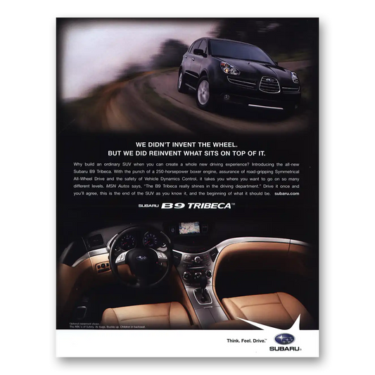 2006 Subaru Tribeca Invent the Wheel Vintage Magazine Print Ad