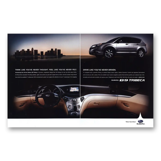 2006 Subaru Tribeca Think Like You’ve Never Thought Vintage Magazine Print Ad