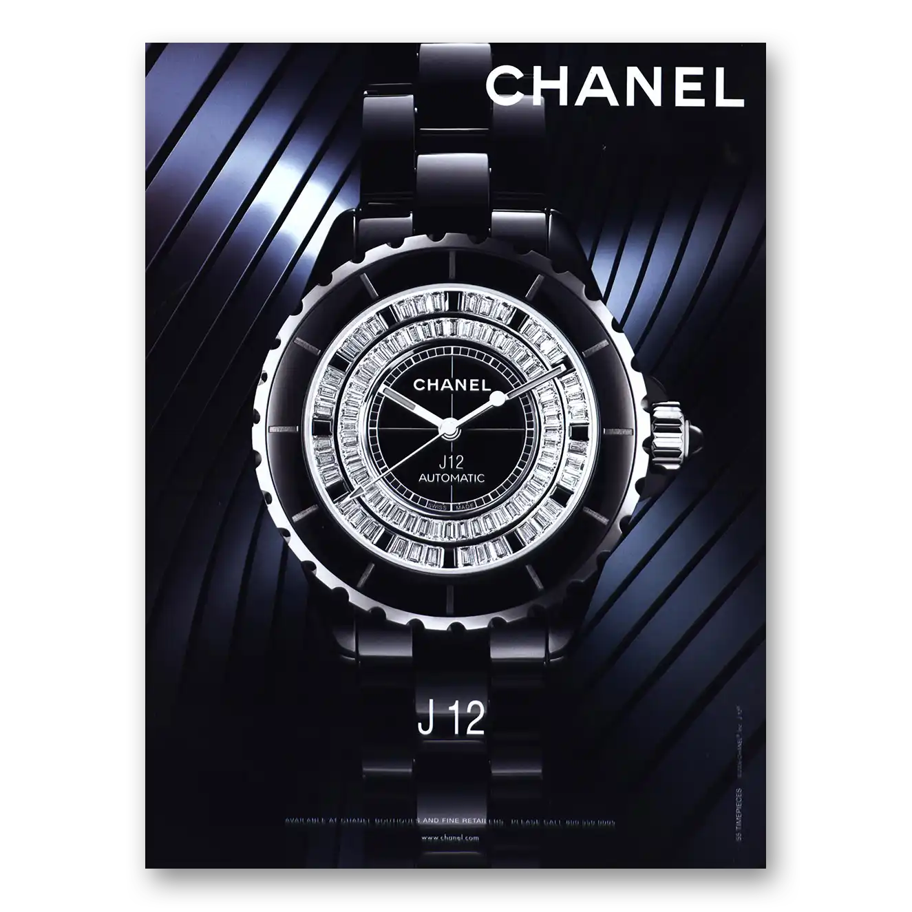 2007 Chanel J12 Watch Vintage Magazine Print Ad