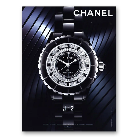 2007 Chanel J12 Watch Vintage Magazine Print Ad