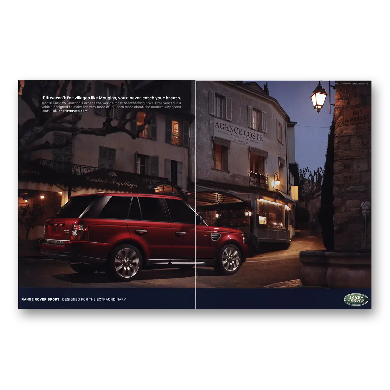 2007 Land Rover Villages Like Mougins Vintage Magazine Print Ad