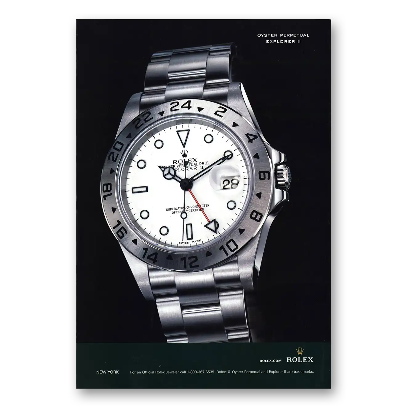 2007 Rolex Oyster Perpetual Explorer II Vintage Magazine Print Ad