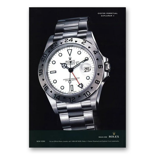 2007 Rolex Oyster Perpetual Explorer II Vintage Magazine Print Ad