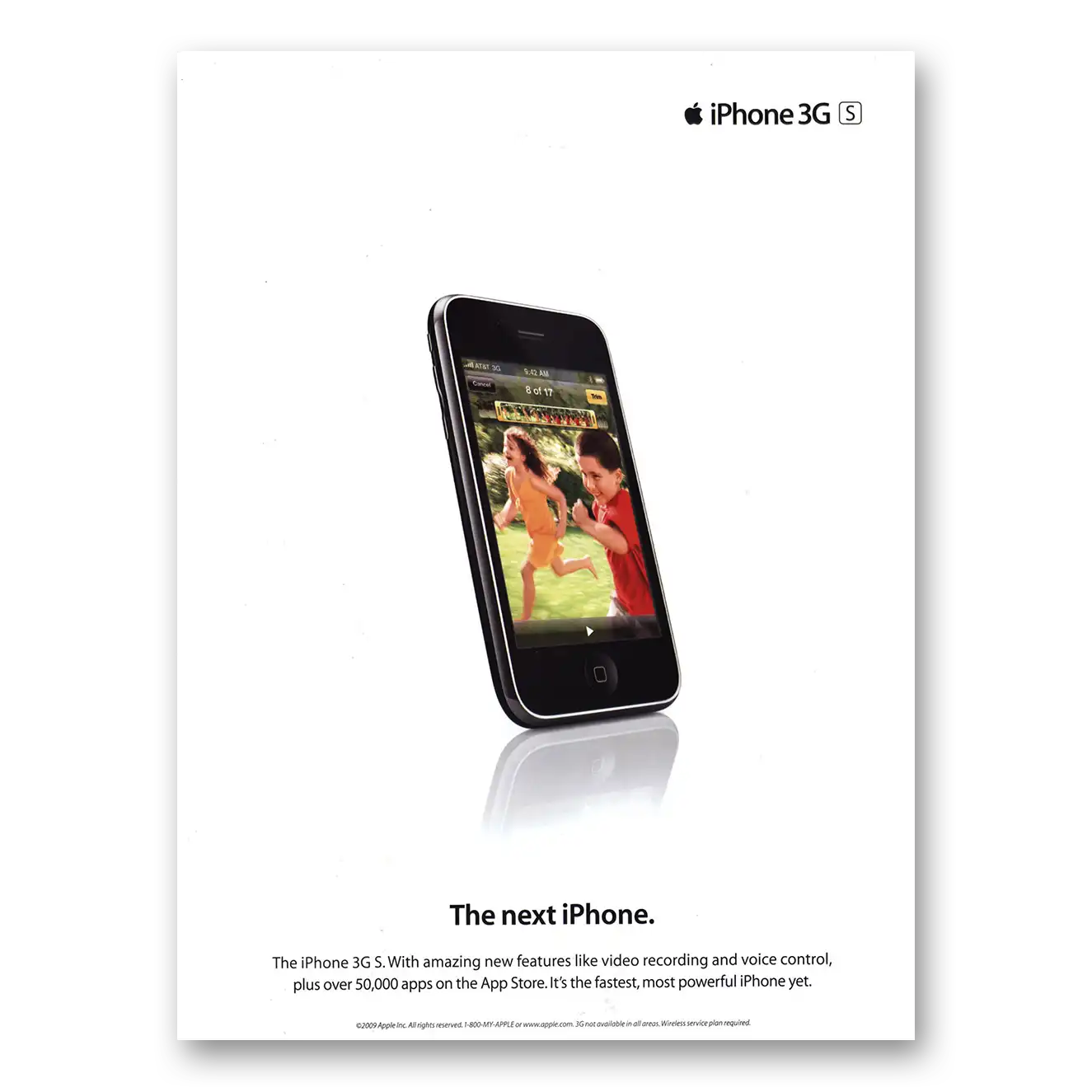 2009 Apple iPhone The Next iPhone Vintage Magazine Print Ad