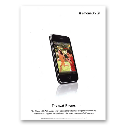 2009 Apple iPhone The Next iPhone Vintage Magazine Print Ad