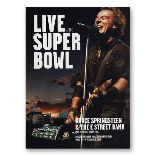 2009 Bruce Springsteen Promo Super Bowl Half Time Vintage Magazine Print Ad