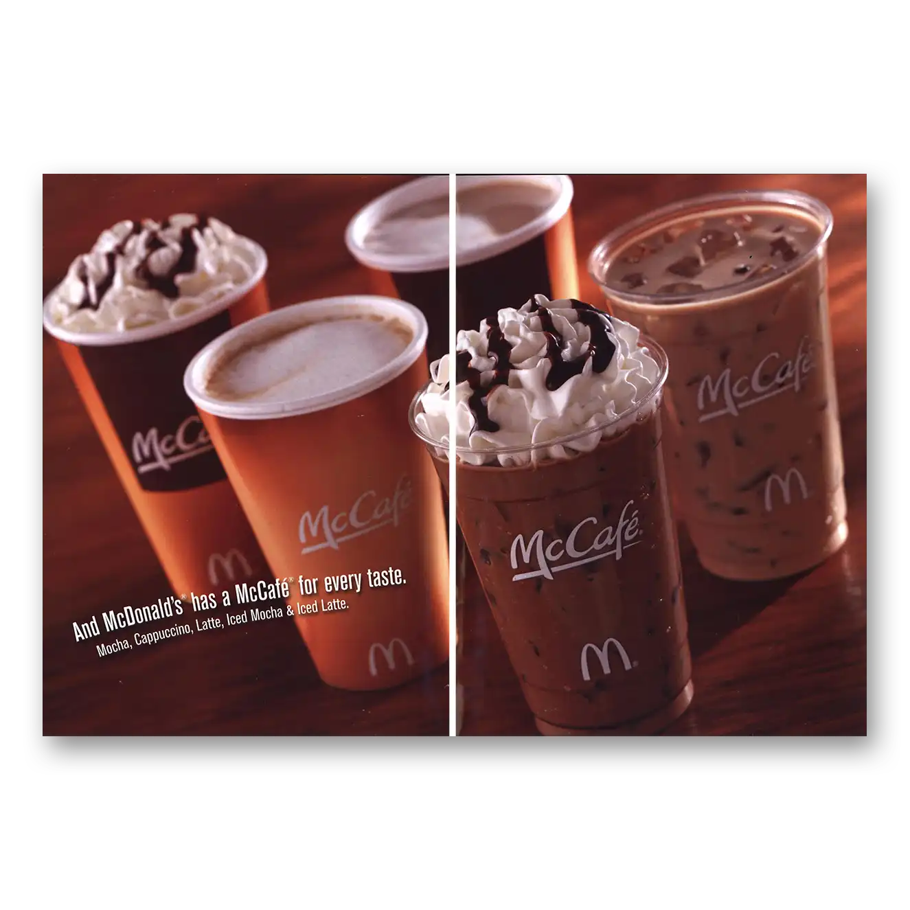 2009 McDonalds McCafe for Every Taste Vintage Magazine Print Ad