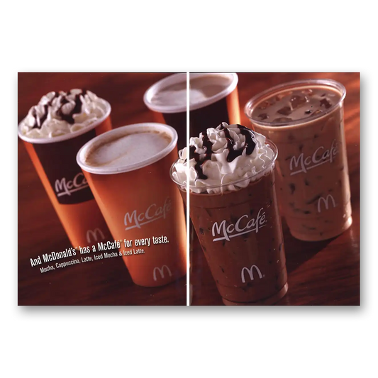 2009 McDonalds McCafe for Every Taste Vintage Magazine Print Ad