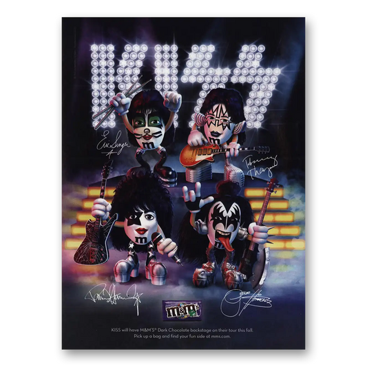 2009 M&Ms KISS Vintage Magazine Print Ad