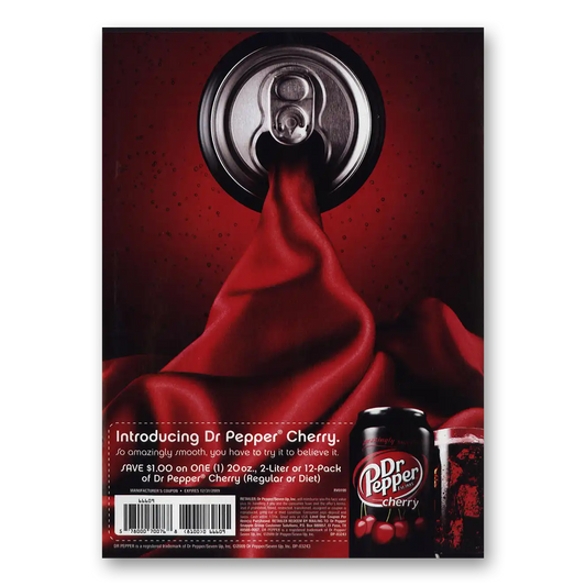 2009 Dr Pepper Amazingly Smooth Vintage Magazine Print Ad