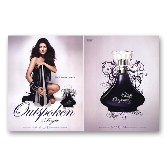 2010 Avon Outspoken Perfume by Fergie Vintage Magazine Print Ad