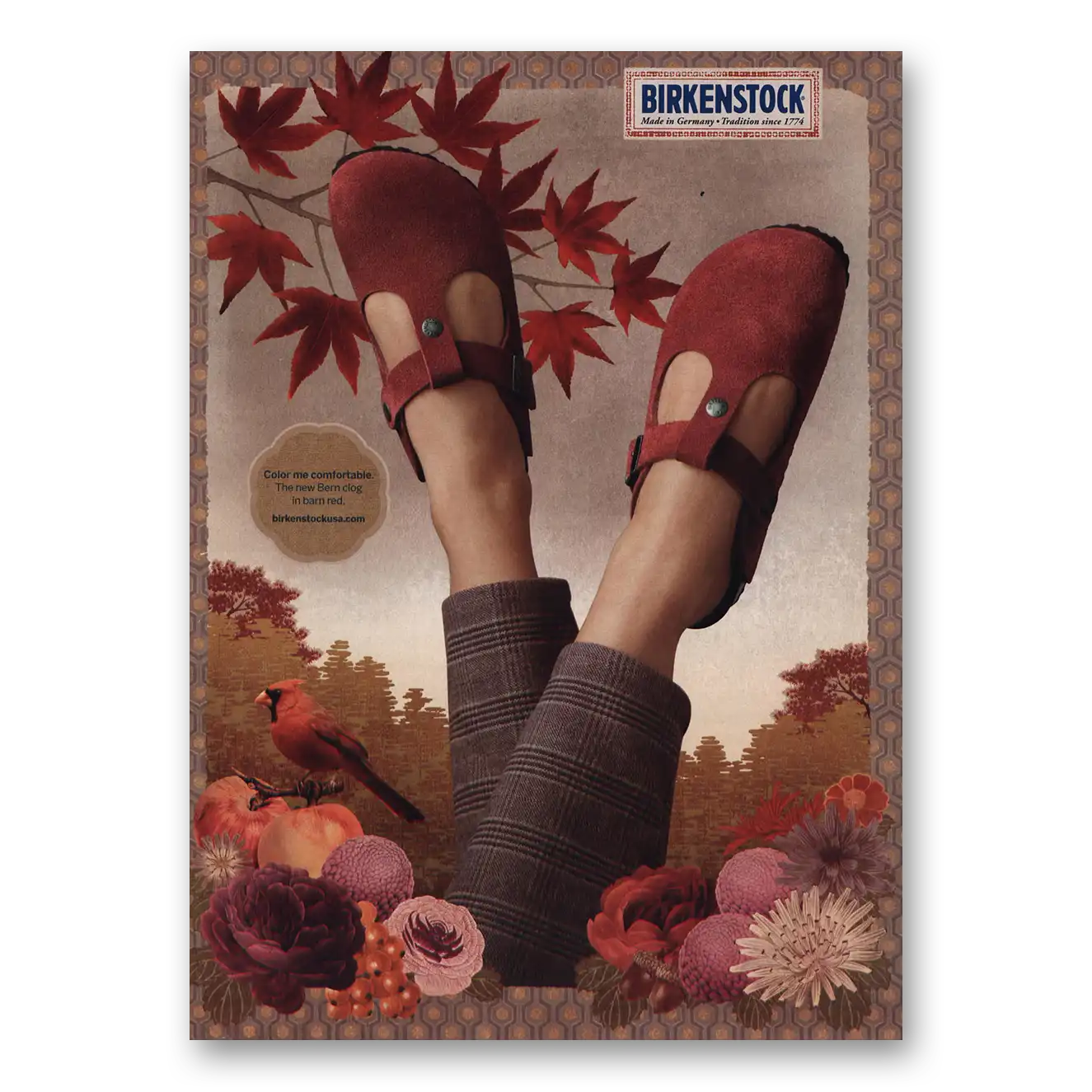 2010 Birkenstock Color Me Comfortable Vintage Magazine Print Ad