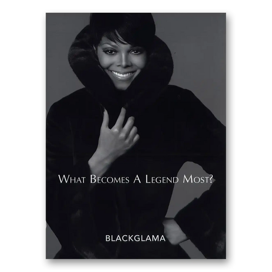 2010 Blackglama Janet Jackson Vintage Magazine Print Ad