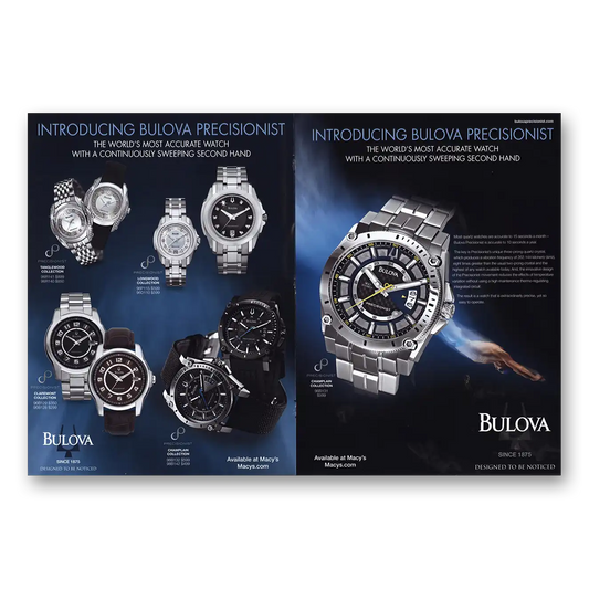 2010 Bulova Watch Precisionist Vintage Magazine Print Ad