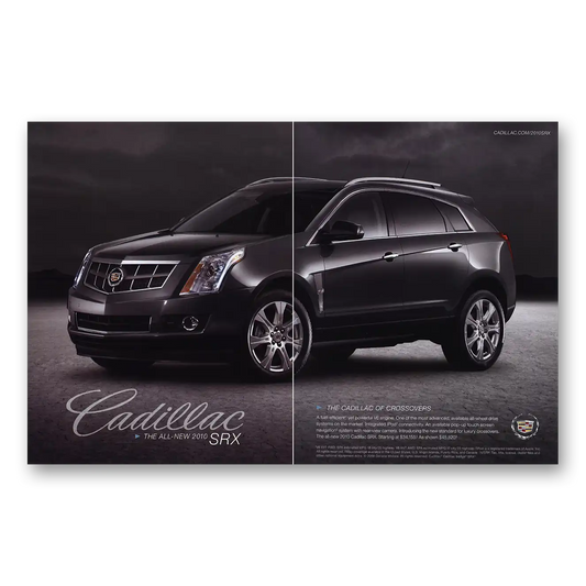 2010 Cadillac SRX Cadillac of Crossovers Vintage Magazine Print Ad