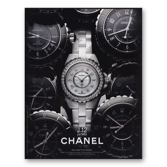 2010 Chanel J12 29 MM Watch Vintage Magazine Print Ad