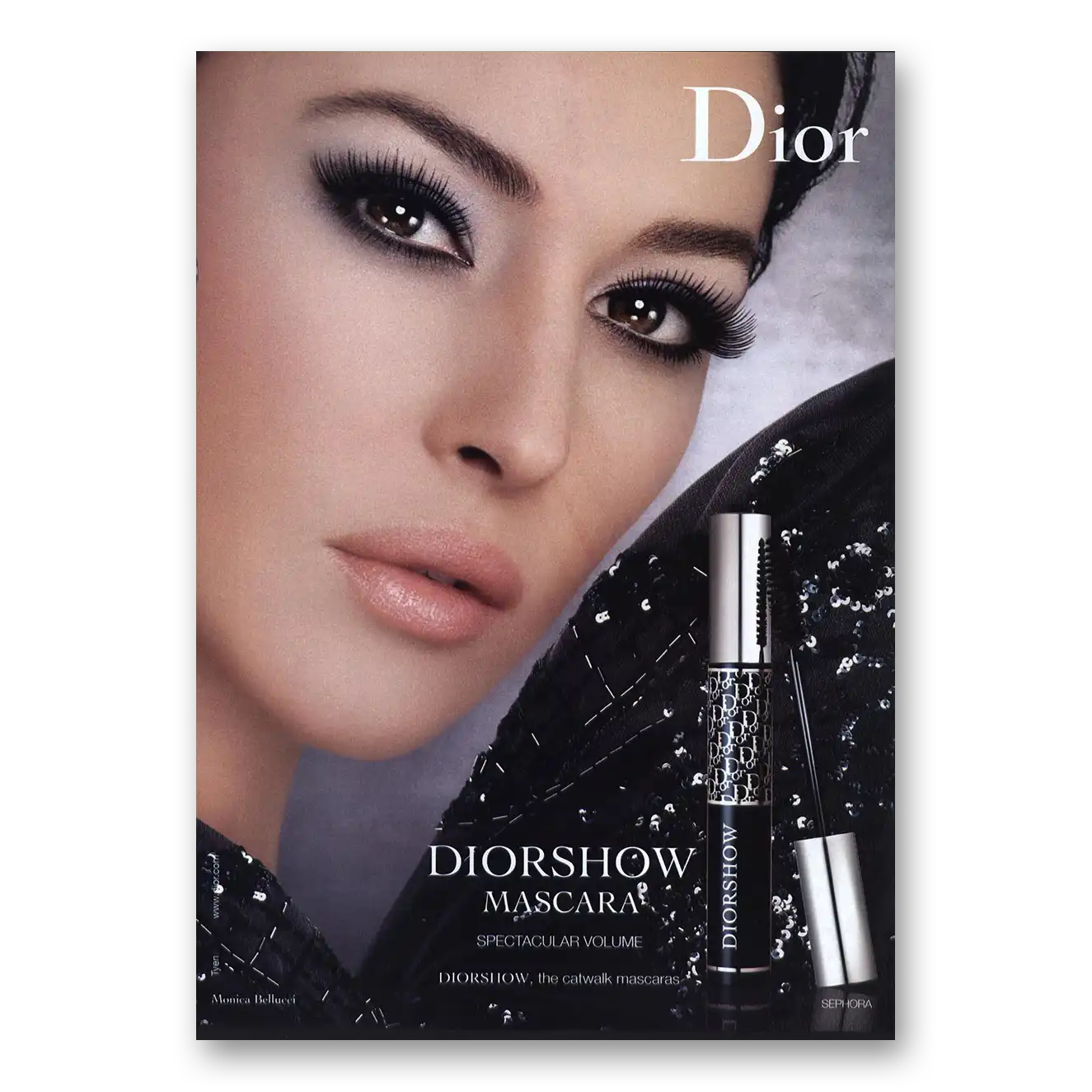 2010 Dior Diorshow Mascara Vintage Magazine Print Ad