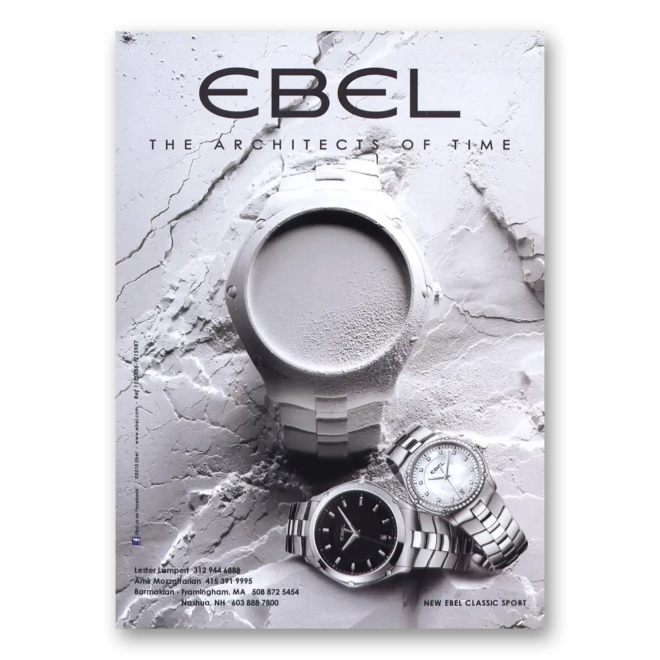 2010 Ebel Watch Classic Sport Vintage Magazine Print Ad