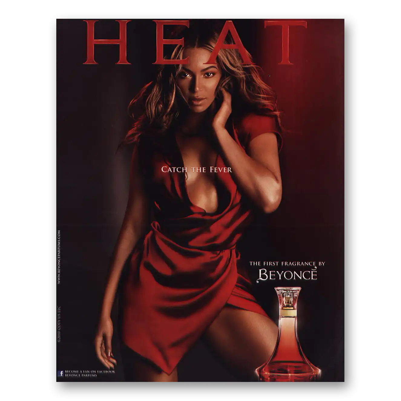 2010 Beyonce Heat Perfume Vintage Magazine Print Ad