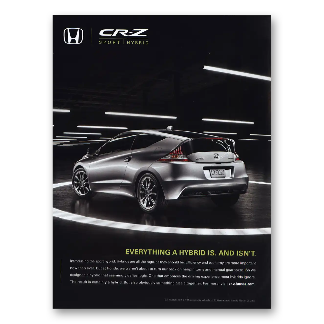 2010 Honda Everything Hybrid Is Vintage Magazine Print Ad