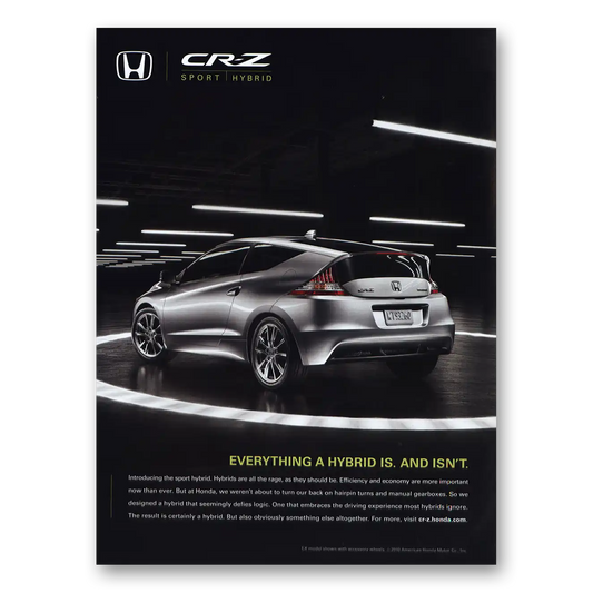 2010 Honda Everything Hybrid Is Vintage Magazine Print Ad