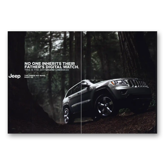 2010 Jeep Inherits Their Fathers Digital Watch Vintage Magazine Print Ad