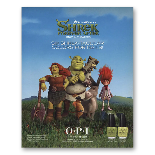 2010 OPI Shrek tacular Vintage Magazine Print Ad