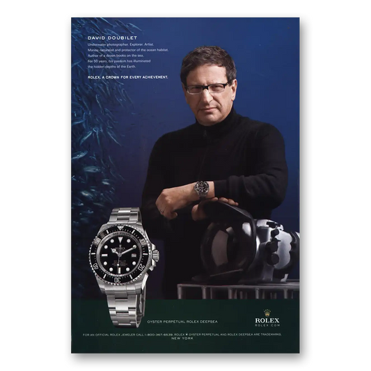 2010 Rolex David Doubilet Vintage Magazine Print Ad