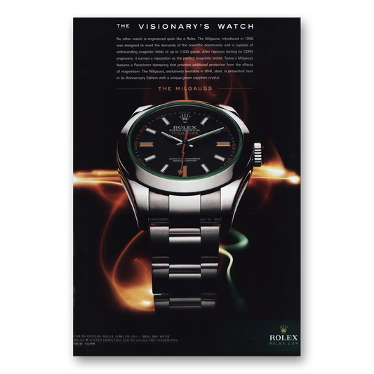 2010 Rolex The Visionarys Watch Vintage Magazine Print Ad