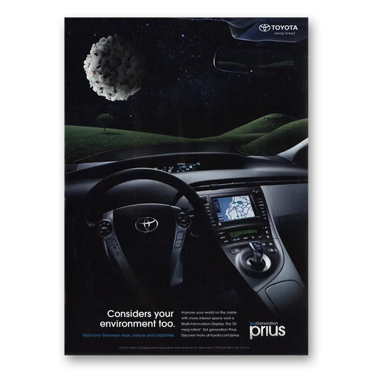 2010 Toyota Prius Consider Your Environment Too Vintage Magazine Print Ad