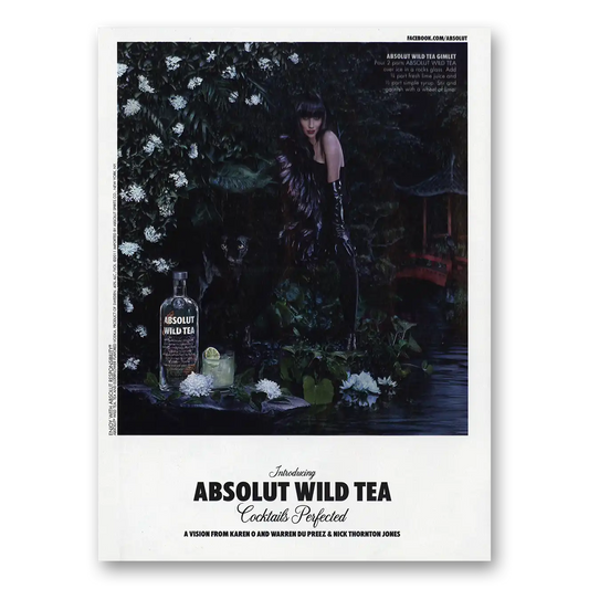 2011 Absolut Wild Tea Cocktails Perfected Vintage Magazine Print Ad