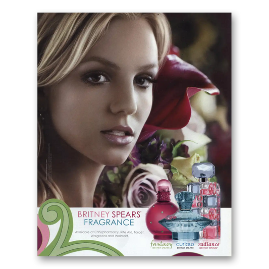 2011 Britney Spears Fantasy Curious Radiance Fragrance Vintage Magazine Print Ad