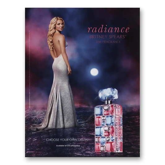 2011 Britney Spears Radiance Perfume Vintage Magazine Print Ad