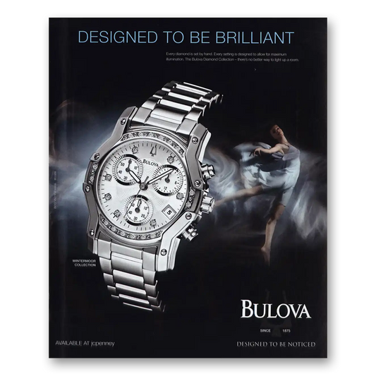 2011 Bulova Watch Designed To Be Brilliant Vintage Magazine Print Ad