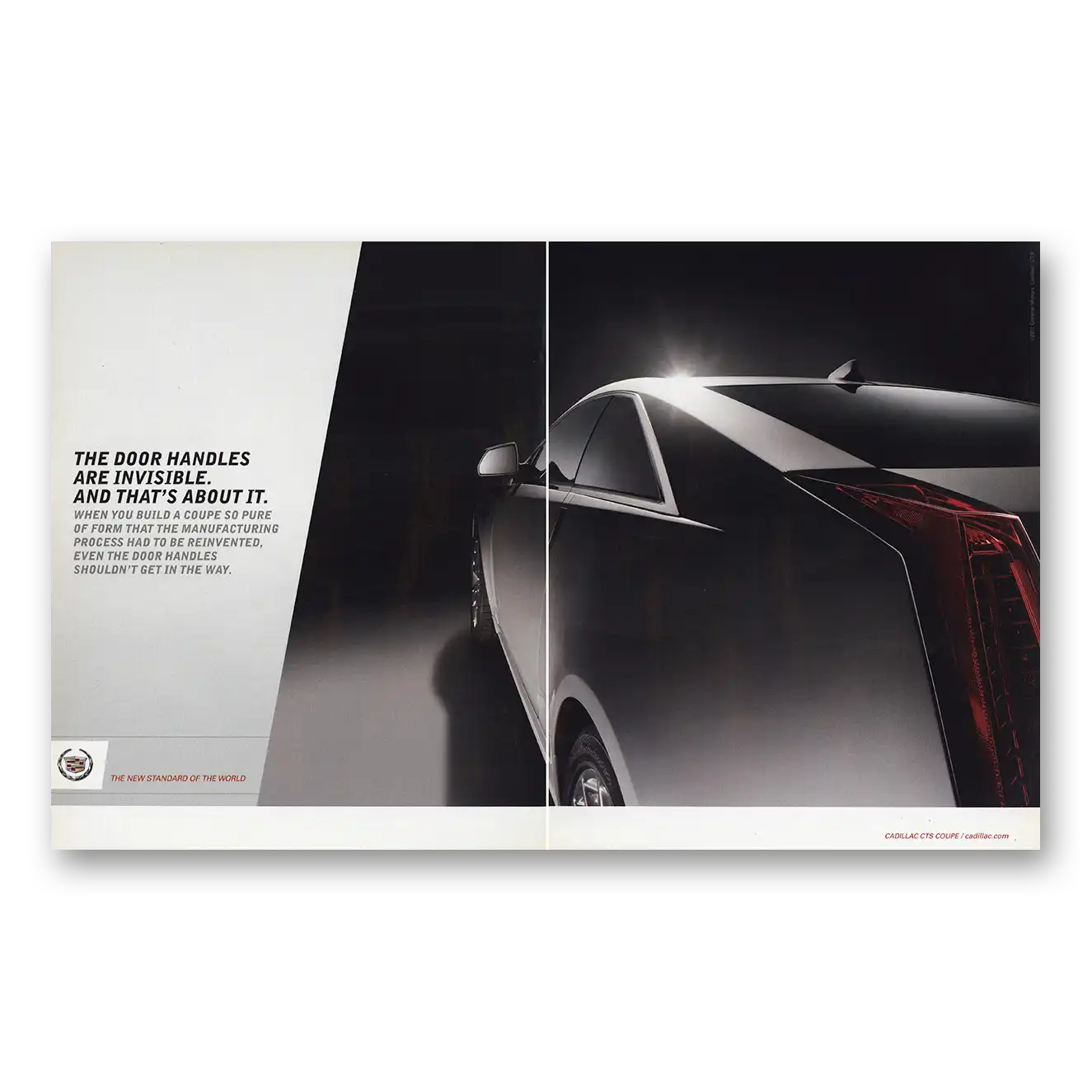 2011 Cadillac Door Handles Are Invisible Vintage Magazine Print Ad