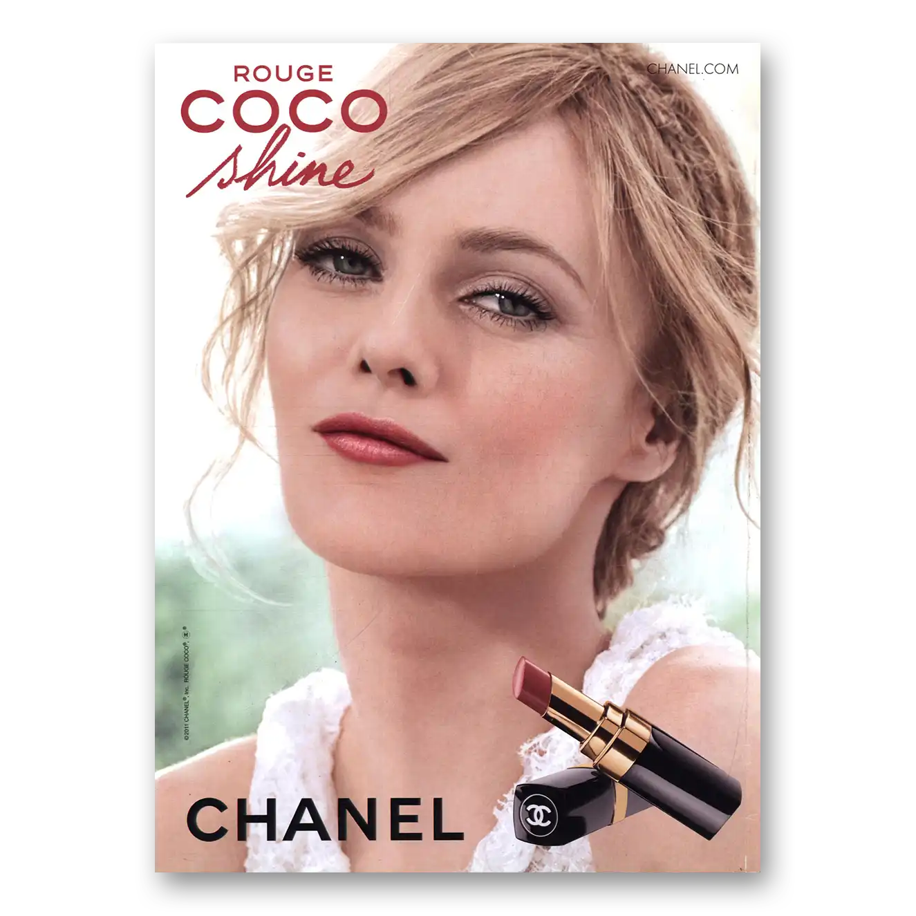 2011 Chanel Rouge Coco Shine Vintage Magazine Print Ad