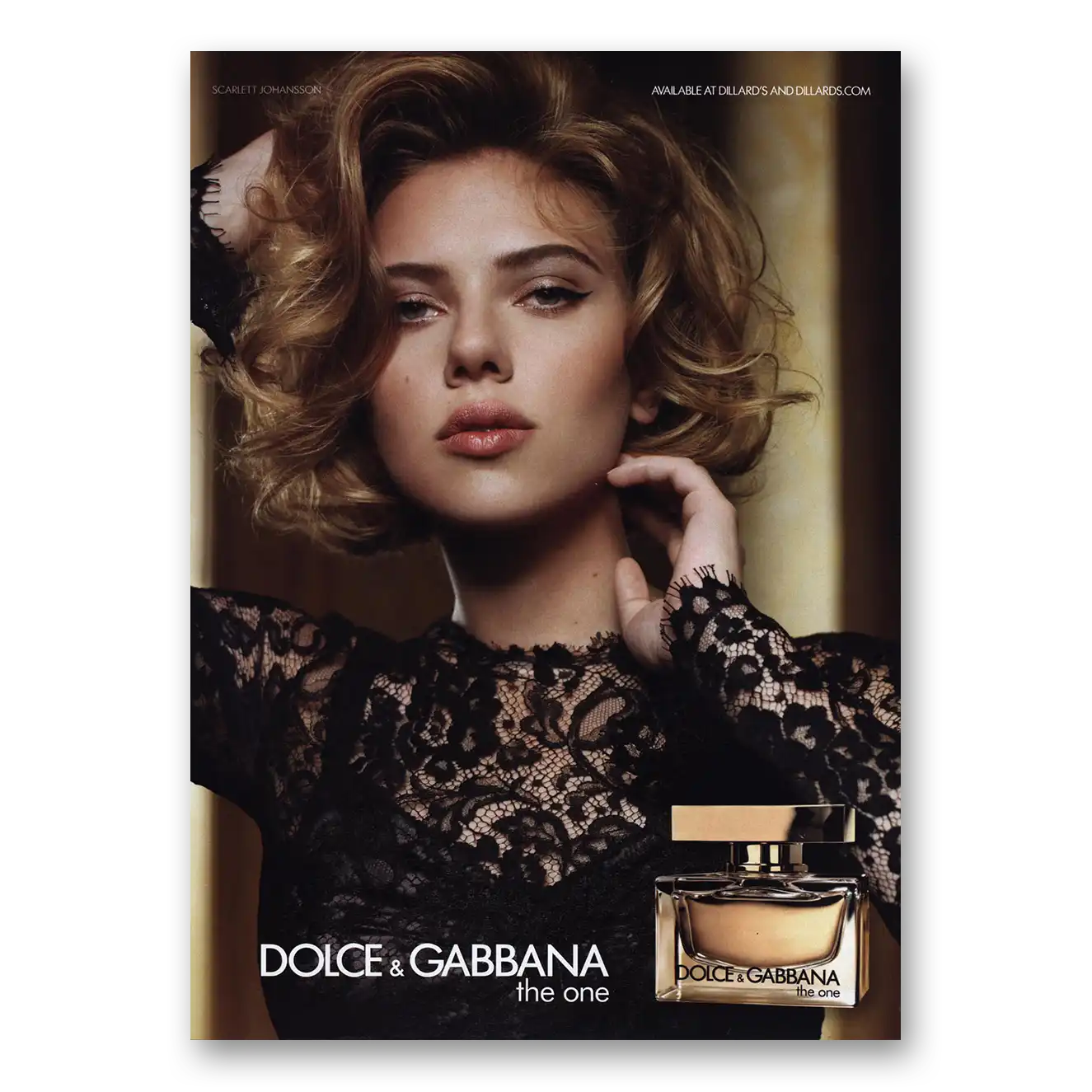 2011 Dolce & Gabbana Scarlett Johansson The One Vintage Magazine Print Ad