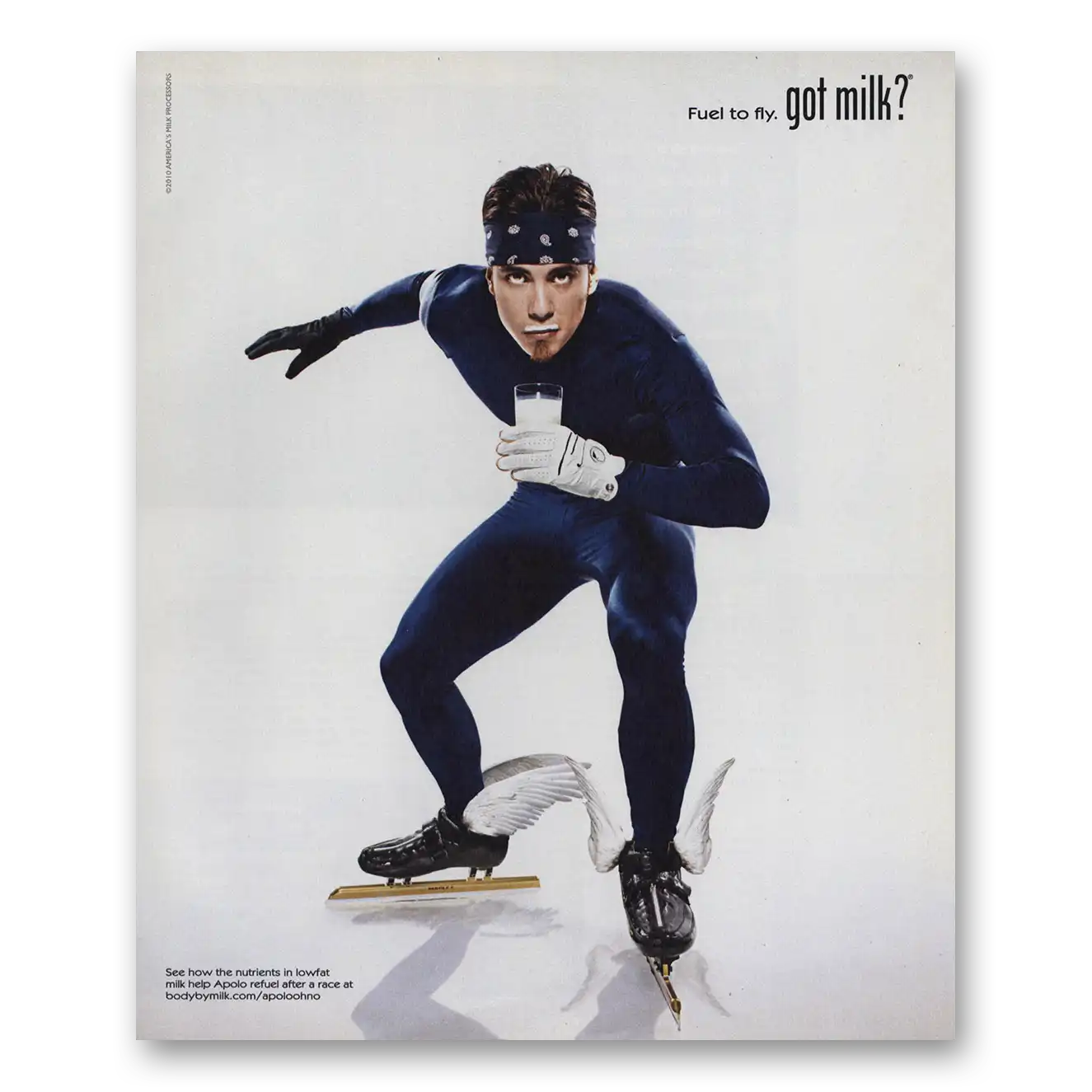 2011 Got Milk Apolo Ohno Vintage Magazine Print Ad