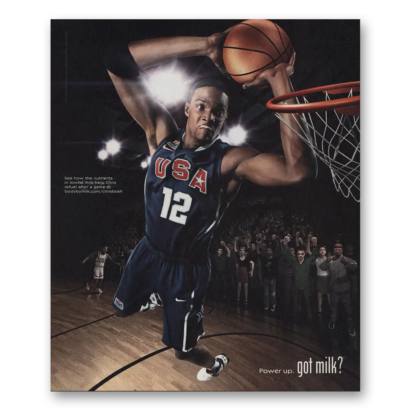 2011 Got Milk Chris Bosh Basketball Vintage Magazine Print Ad