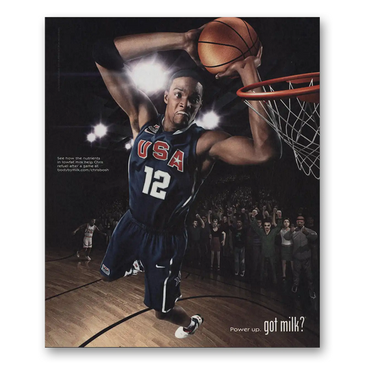 2011 Got Milk Chris Bosh Basketball Vintage Magazine Print Ad