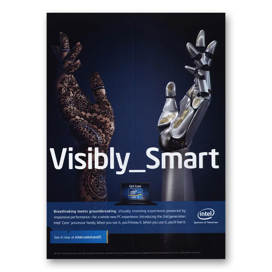 2011 Intel Visibly Smart Vintage Magazine Print Ad