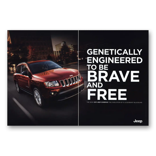 2011 Jeep Compass Genetically Engineered Vintage Magazine Print Ad